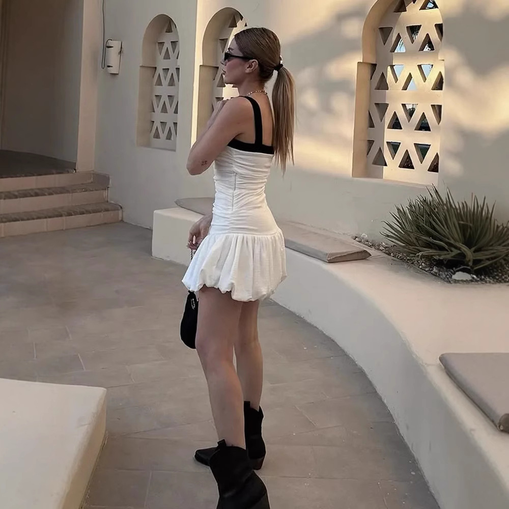 Women's Balloon Silhouette Sleeveless Cami Dress for Commuting