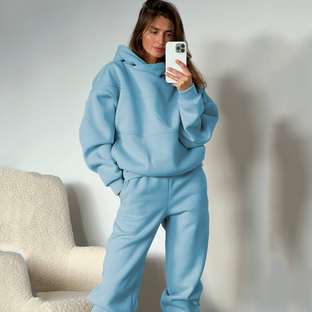 Women's Two-Piece Hoodie and Pants Tracksuit Set