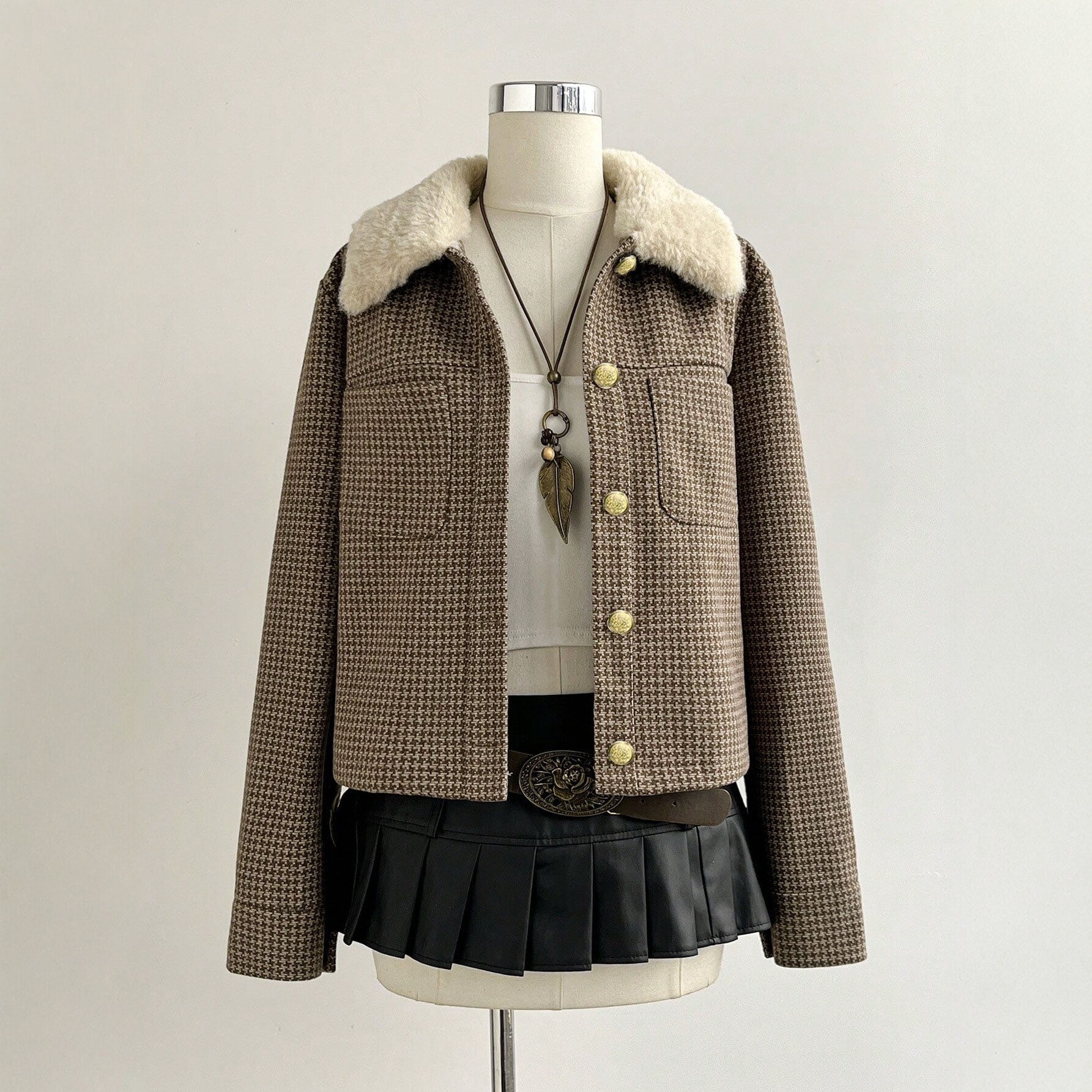 Women's Loose Vintage Lapel Collar Short Jacket