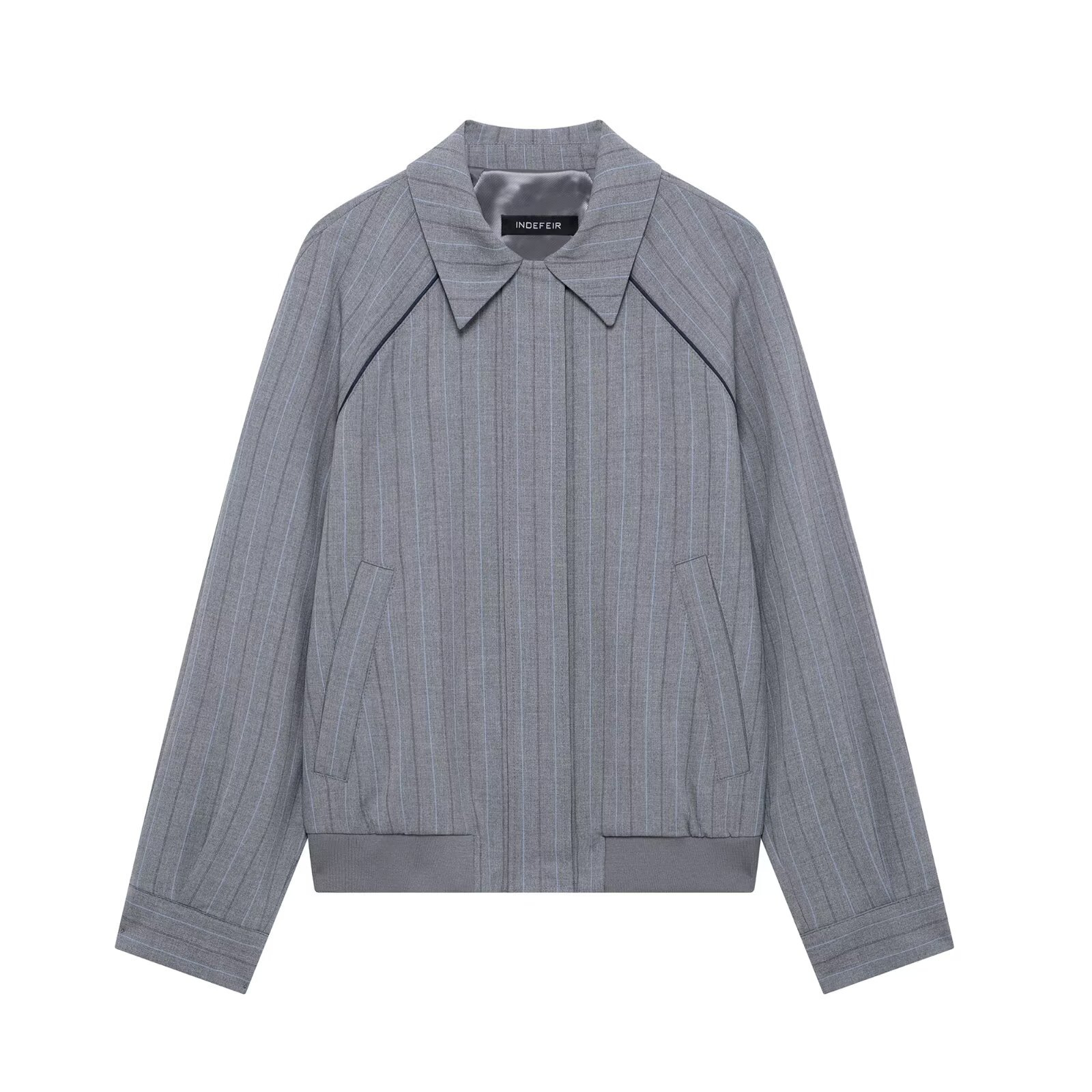 Striped Bomber Jacket Women's Casual Baseball Coat