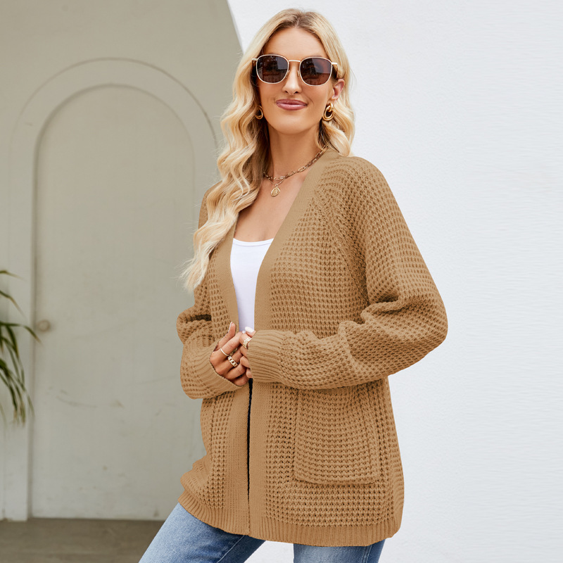 Women's Knit Cardigan Sweater Coat V-Neck Loose Fit