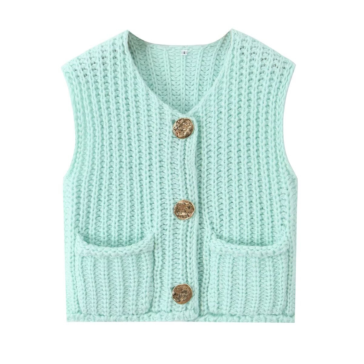 Women's Solid Color Sleeveless Knit Vest