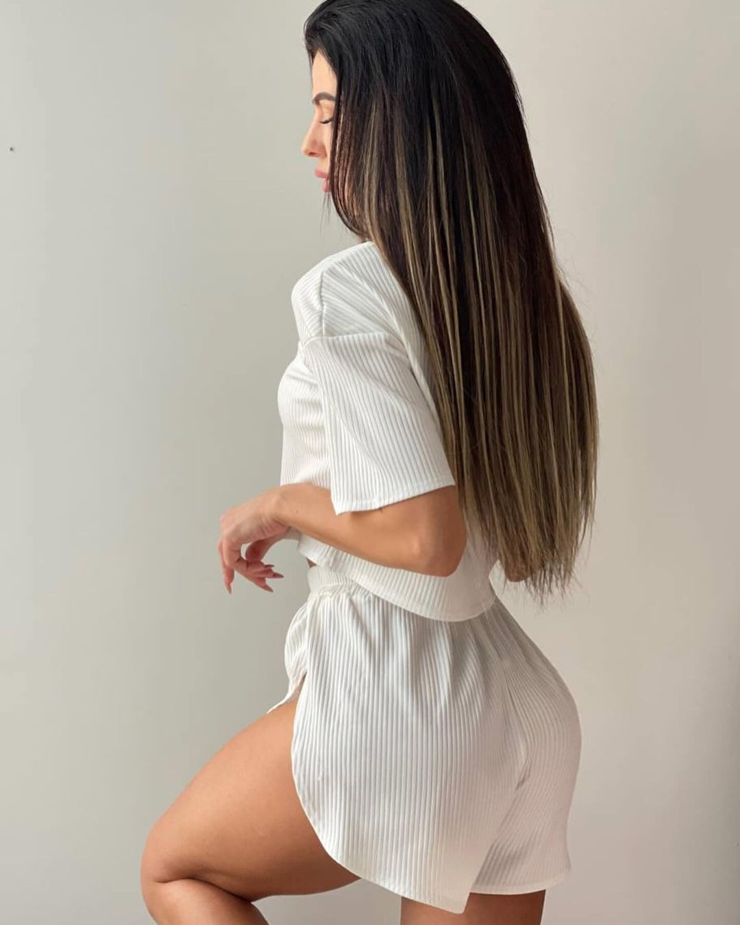 Women's Short Sleeve Crewneck T-Shirt and Shorts Two-Piece Set
