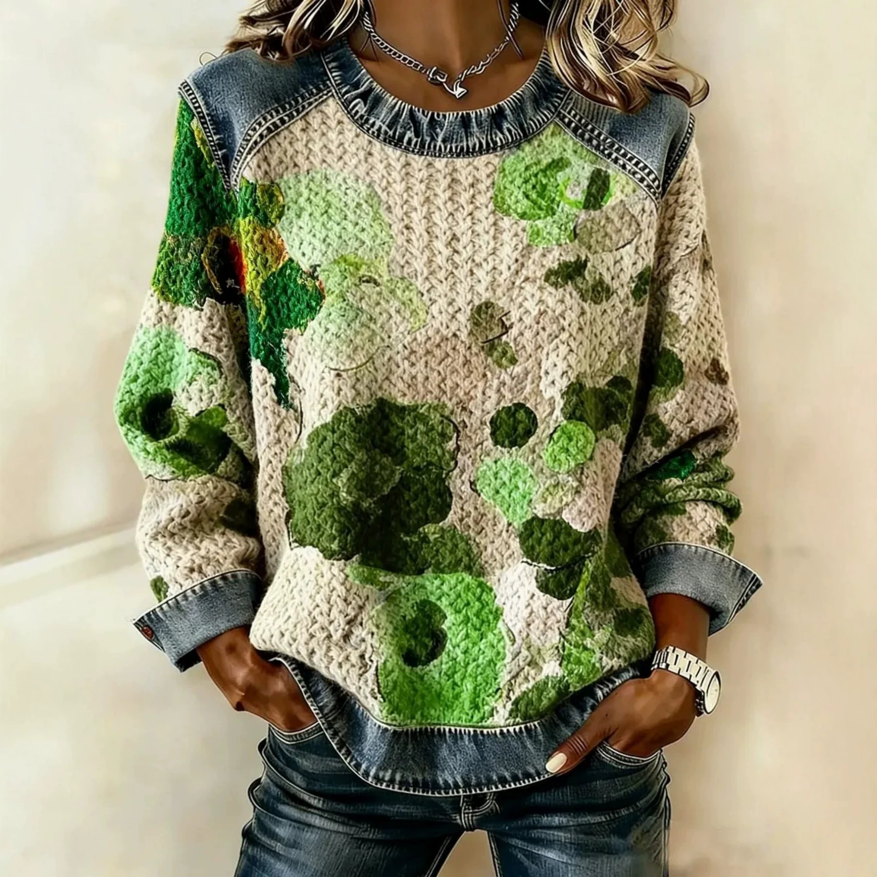 Women's Floral Print Casual Sweatshirt