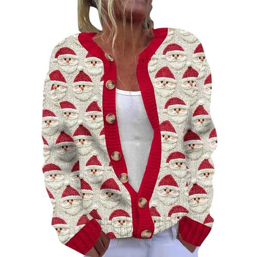 Women's Floral Leaf Print Button Cardigan Sweater