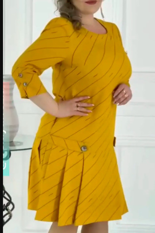 Women's Floral Midi Dress with V-Neck, Flared Sleeves, and Cinched Waist