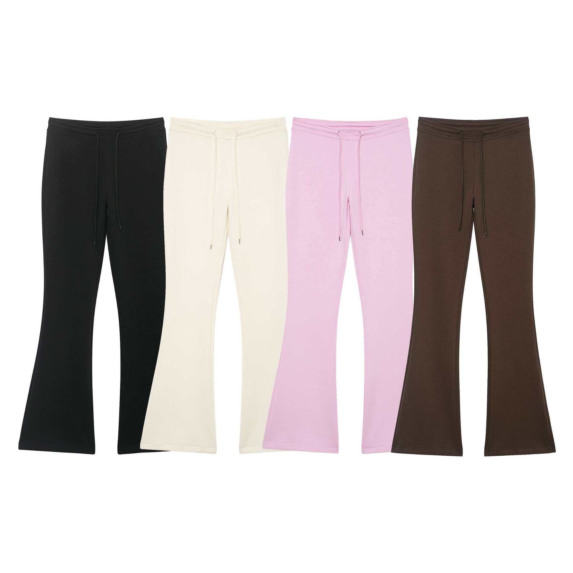 Women's High-Waist Adjustable Tie Flare Pants Casual