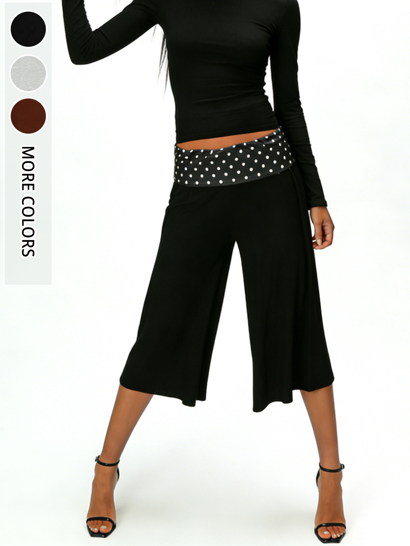 Women's Casual Capri Pants Loose Fit Polyester