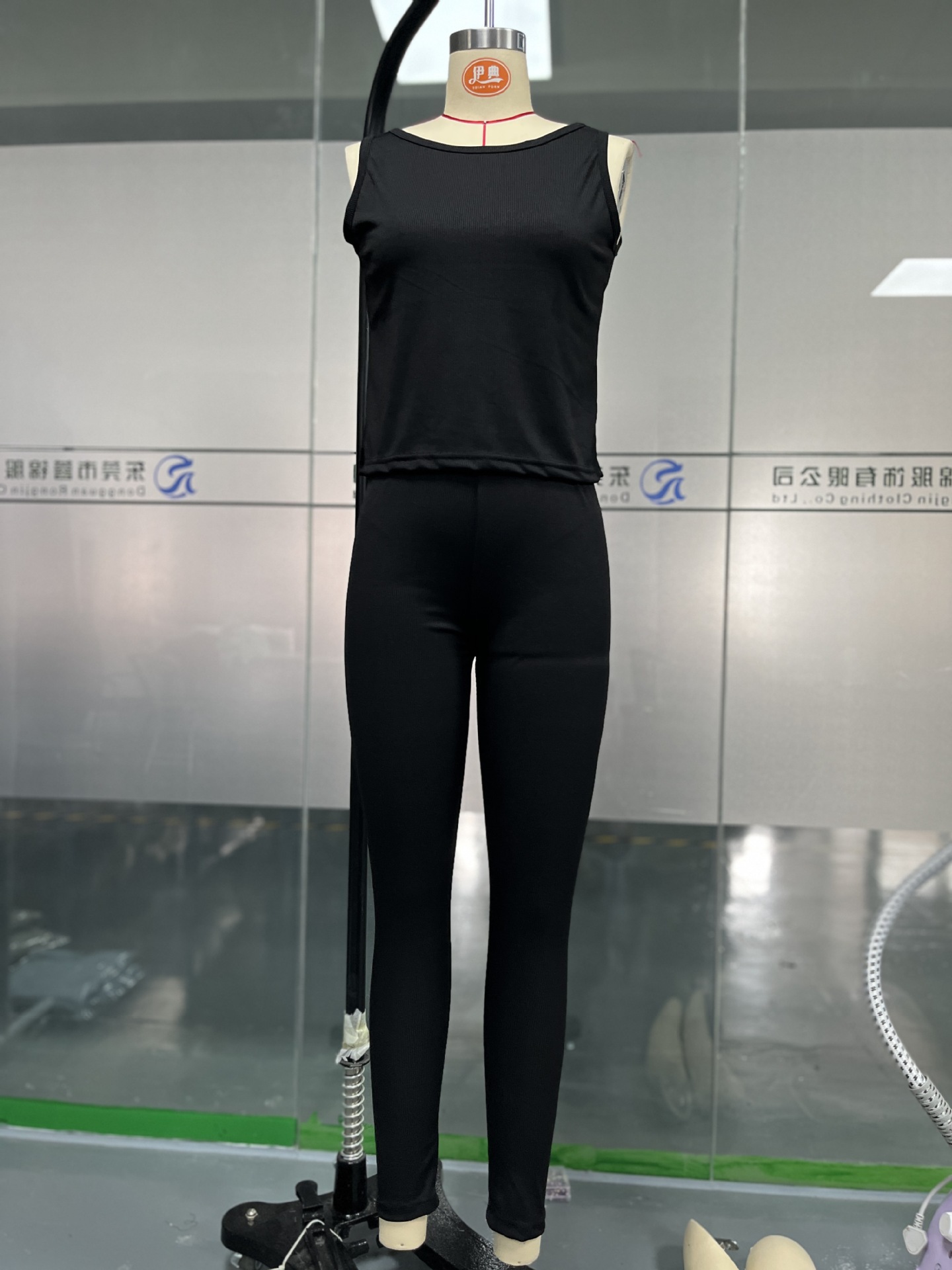 Women's Ribbed Hoodie Tank Top and Pants 3-Piece Set
