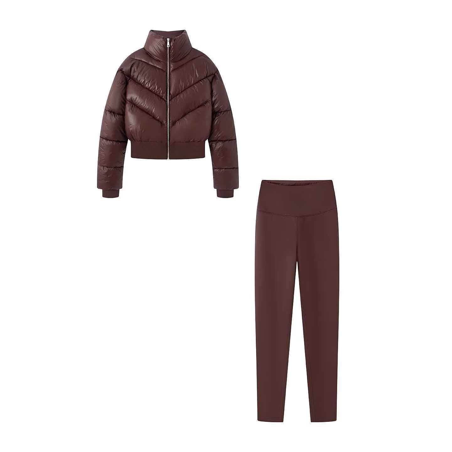 Women's Slimming Padded Two-Piece Set with Yoga Pants
