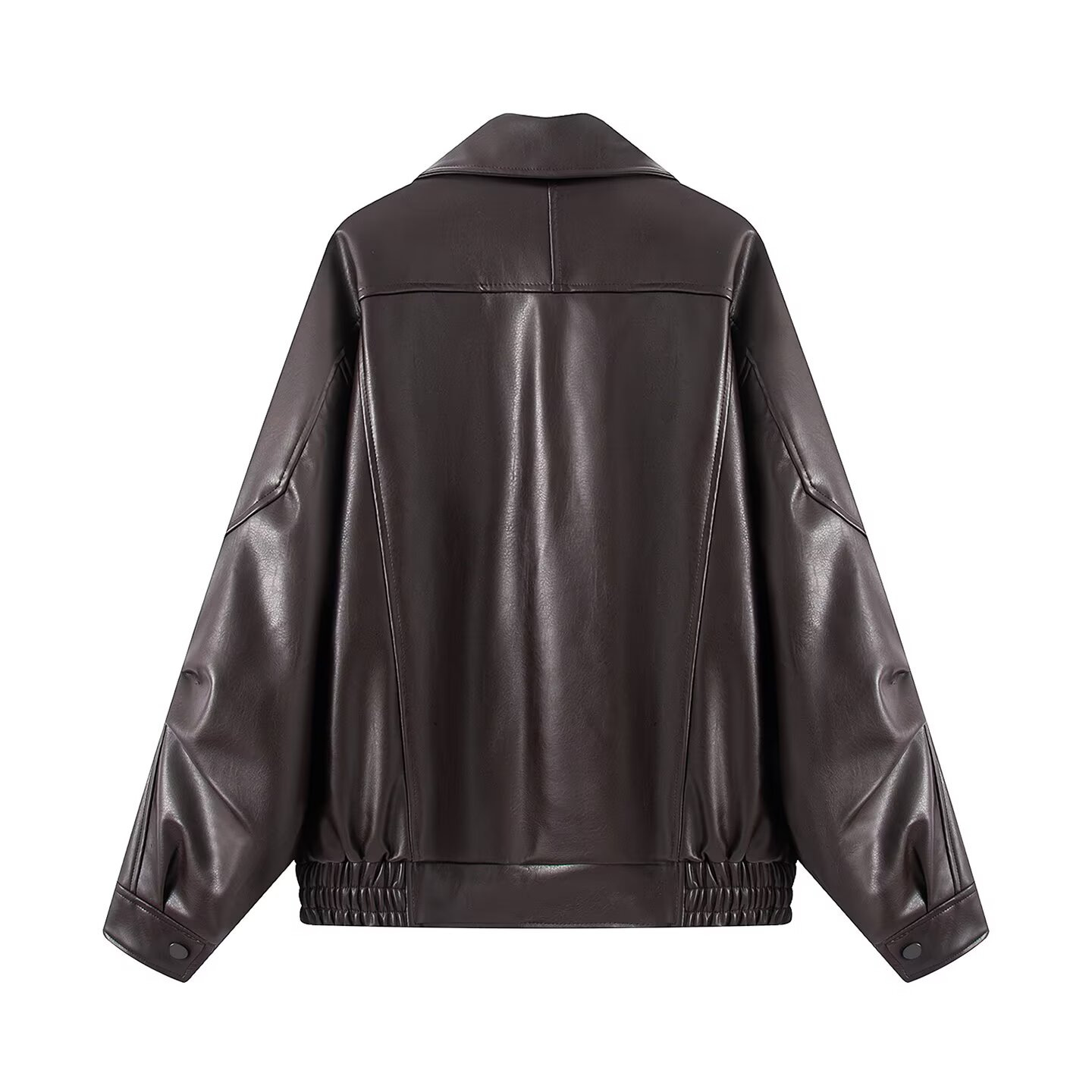 Women's Designer Loose Faux Leather Jacket