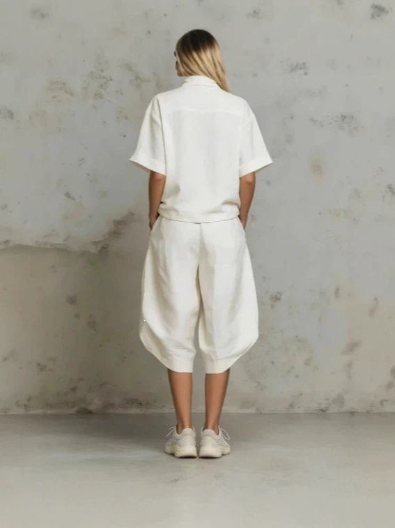 Women's Short Sleeve Wide Leg Two Piece Set Casual Loungewear
