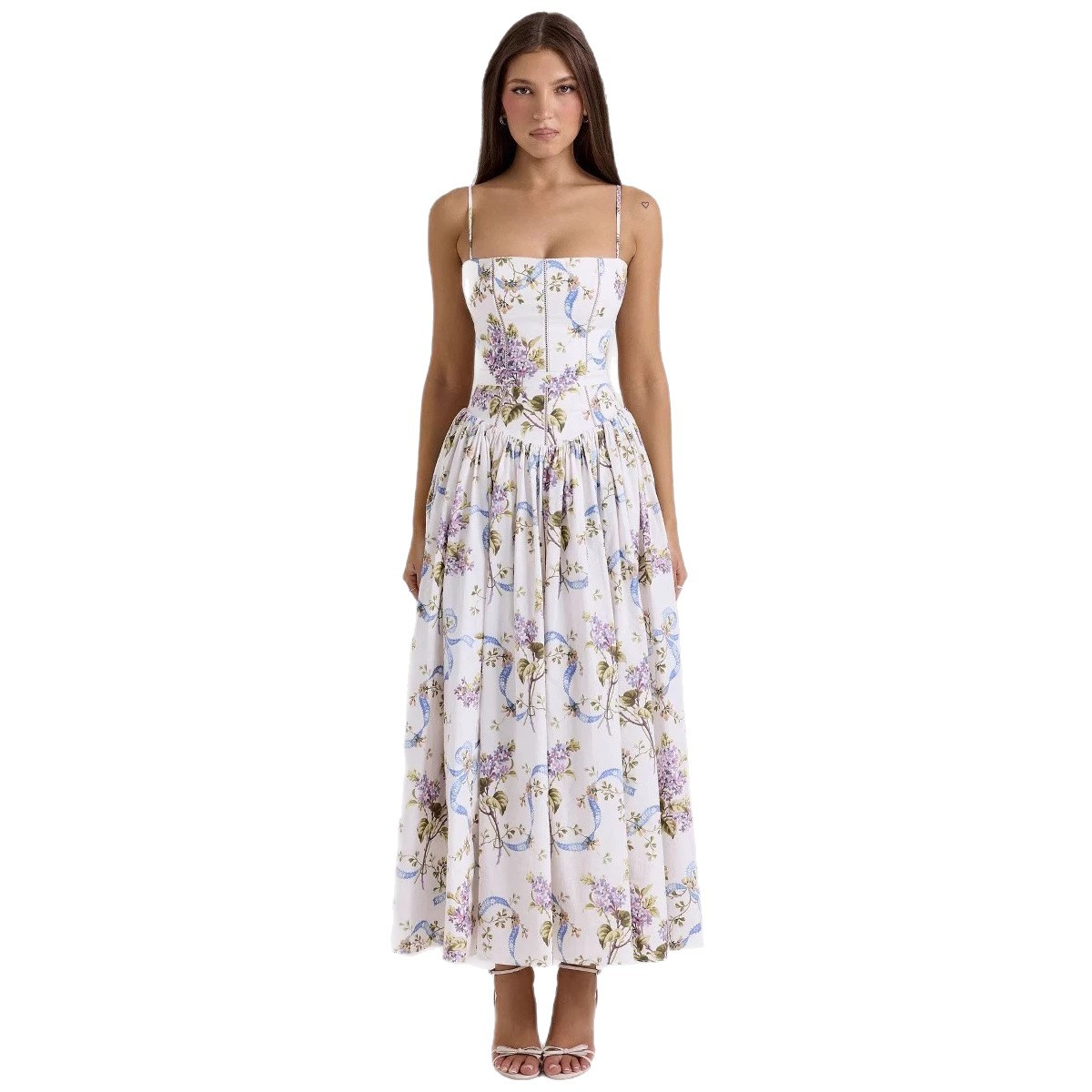 Elegant Slimming Floral Cami Dress