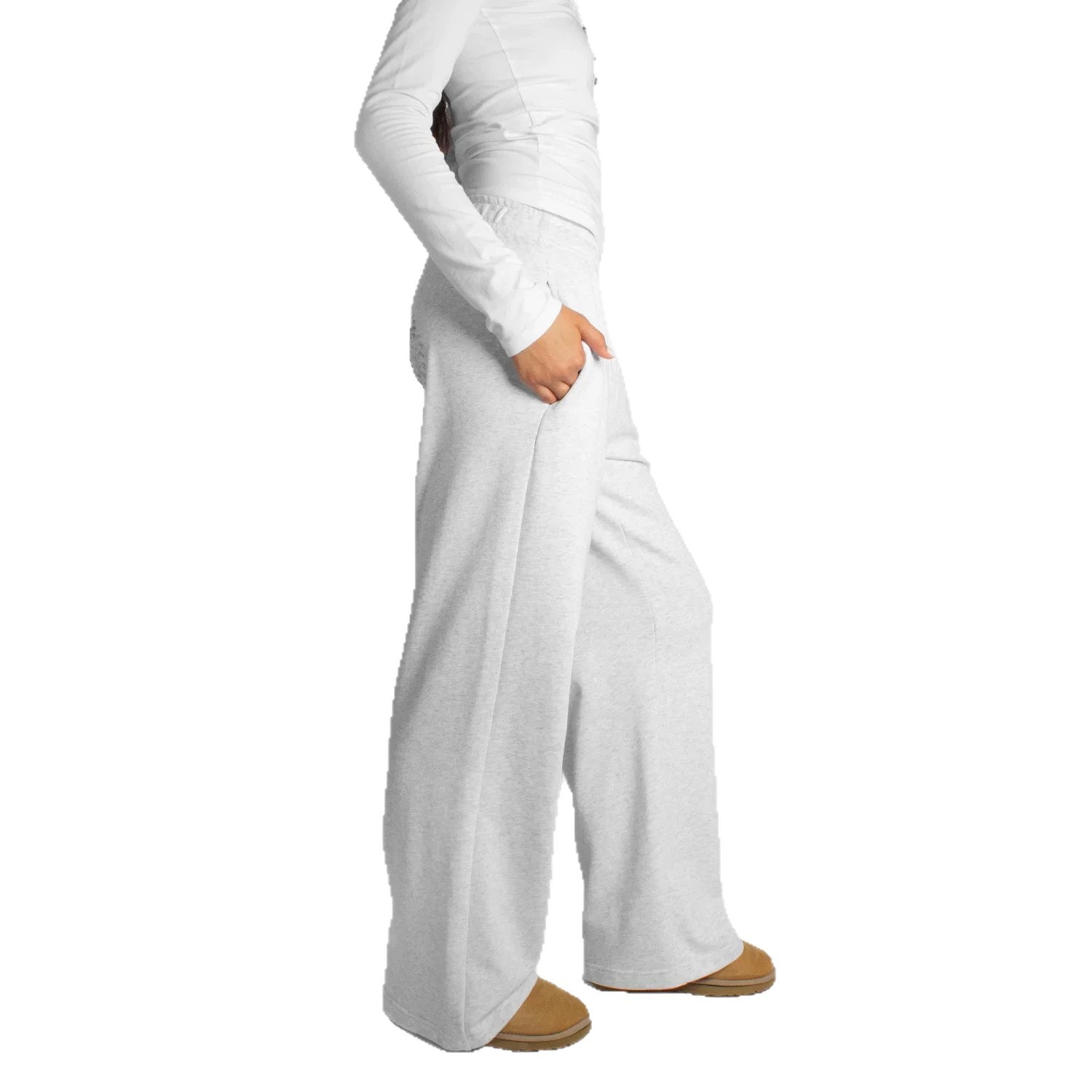 Wing Sequin Embroidered Loose Pockets Women's Pants