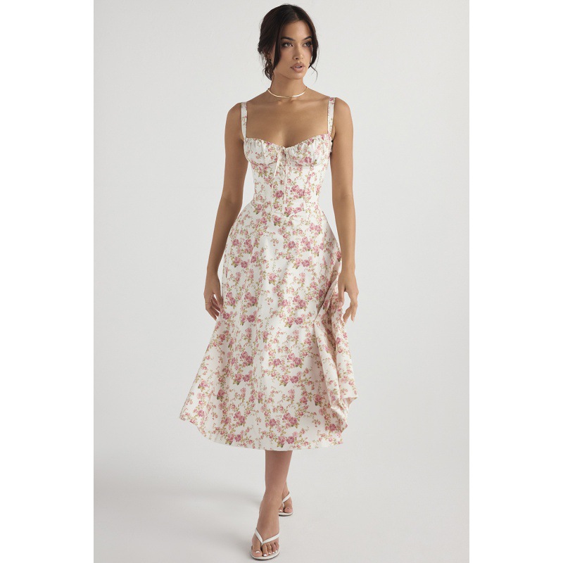 Women's Sleeveless A-Line Midi Dress Solid Color Commuter Style