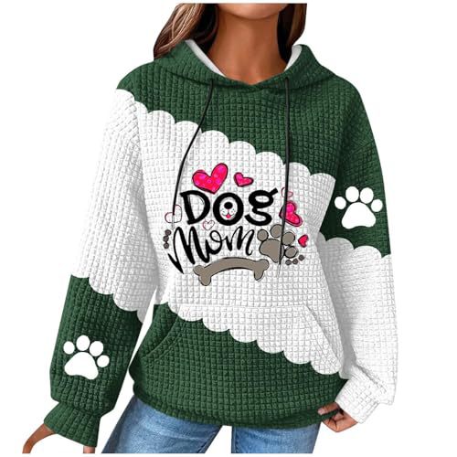 Women's Heart & Cute Dog Paw Print Hoodie