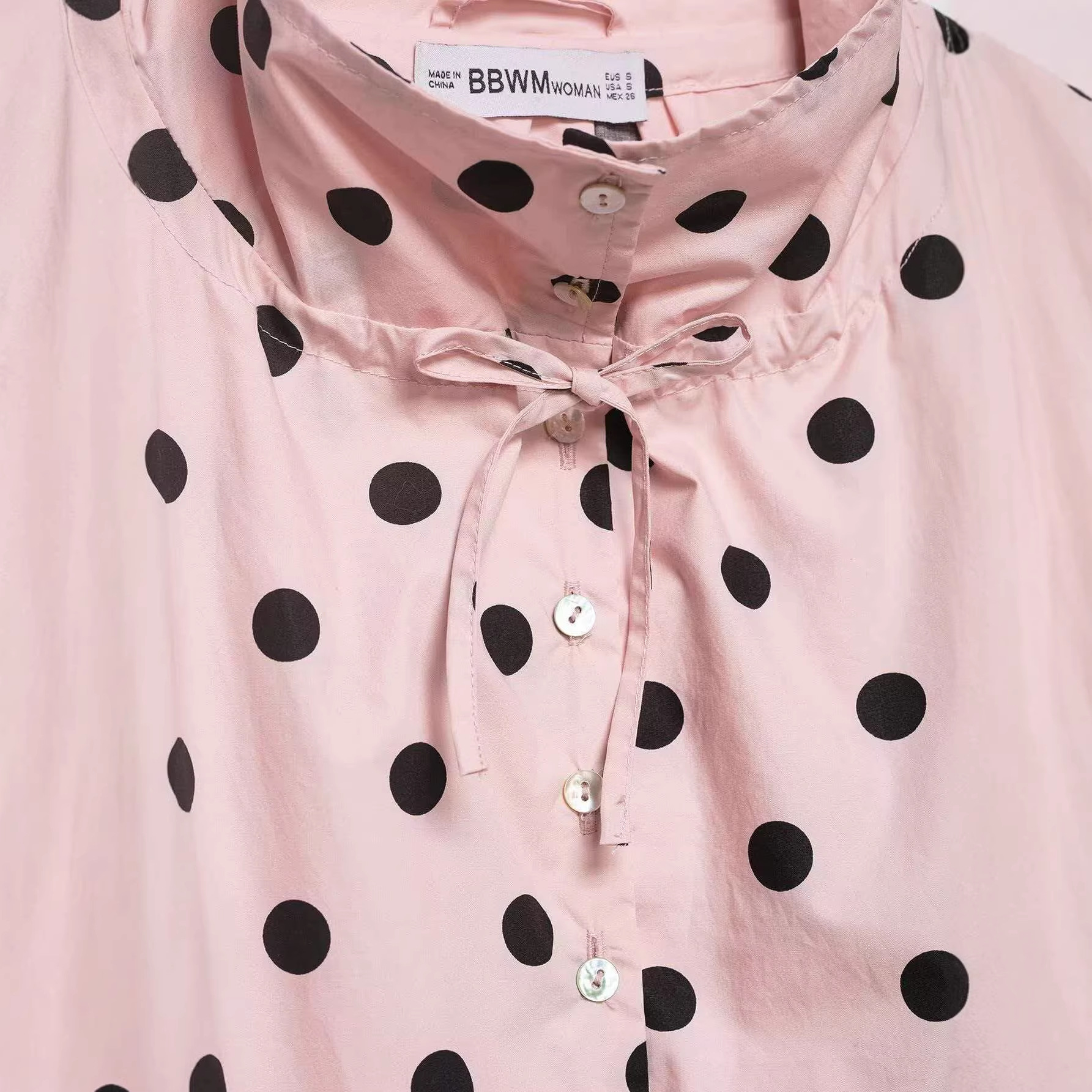 Pink Polka Dot Long Sleeve Zip-Up Jacket