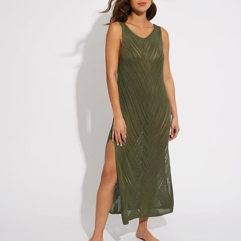 Women's Sexy Cutout Knit Cami Beach Dress Bikini Cover-Up