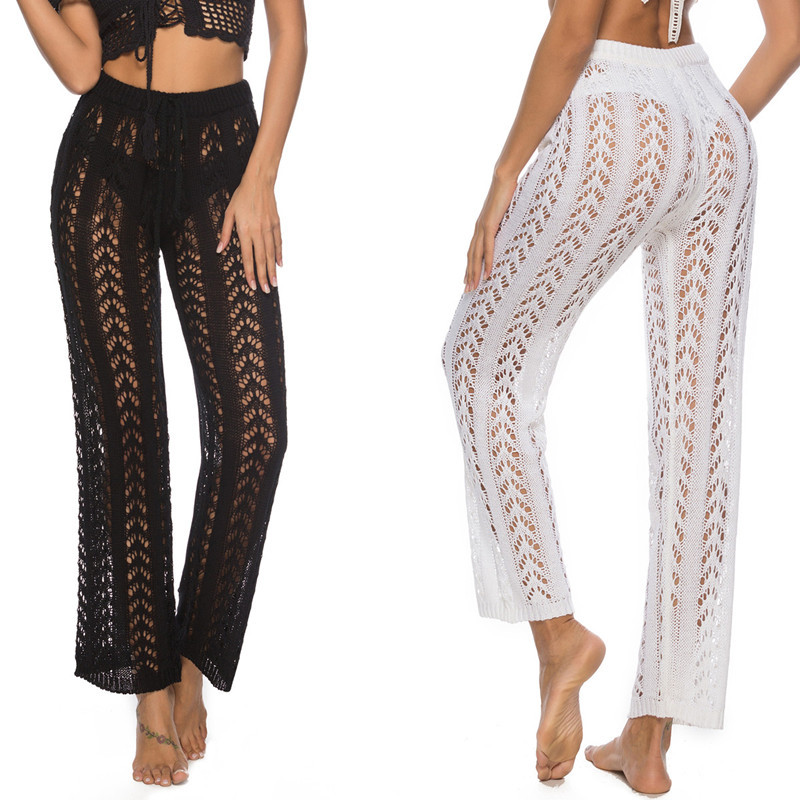 Sexy Cutout Wide-Leg Beach Pants for Women