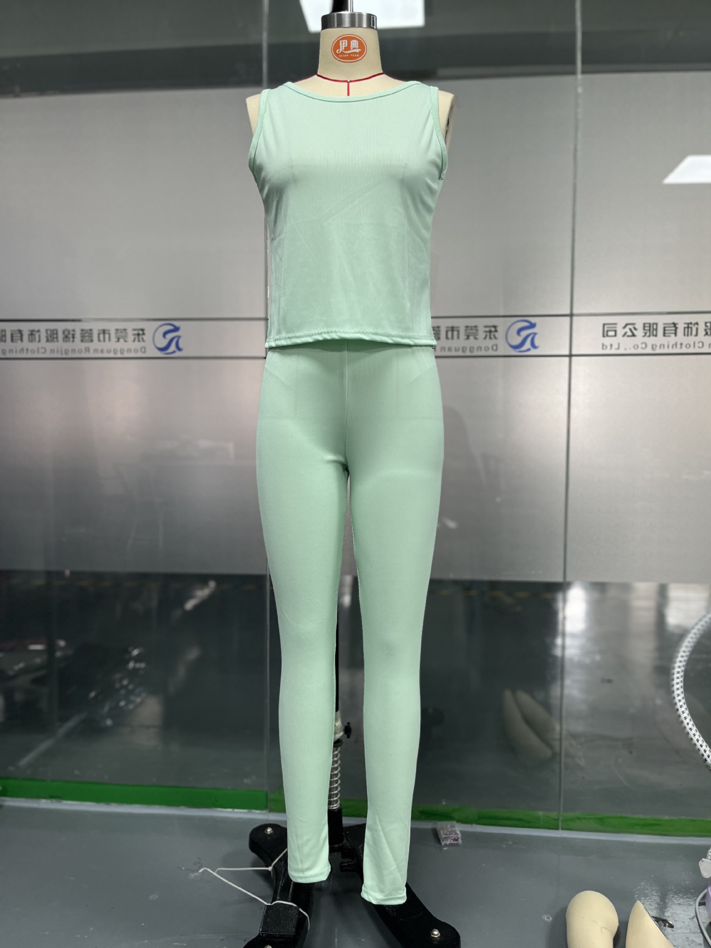 Women's Ribbed Hoodie Tank Top and Pants 3-Piece Set