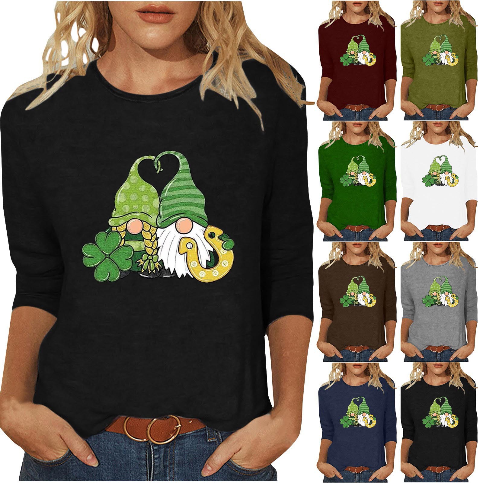 Women's Christmas 3D Print T-Shirt Round Neck Loose Fit