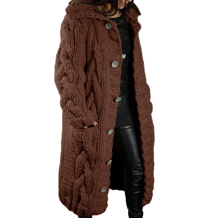 Women's Plus Size Open Front Cardigan Sweater with Pockets