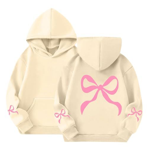 Women's Bow Ribbon Print Hoodie