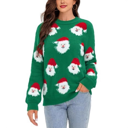 Women's Christmas Snowman Print Crewneck Sweatshirt