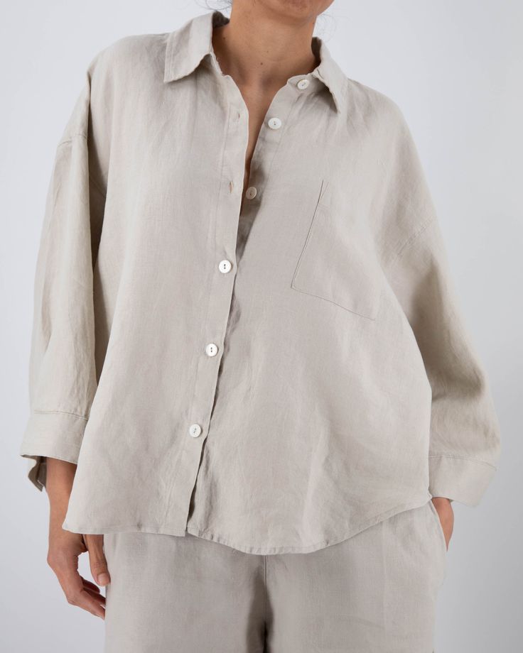 Cotton-Linen American Style Cardigan Long-Sleeve Shorts Set
