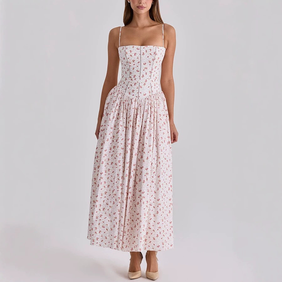 Elegant Slimming Floral Cami Dress