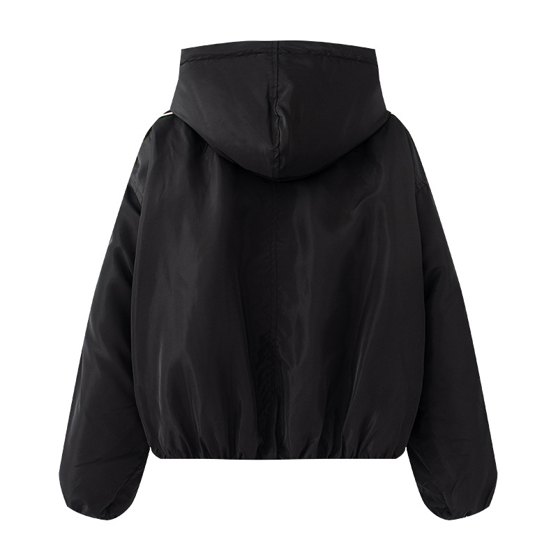 Women's Bomber Jacket Casual Long Sleeve Round Neck Button Front