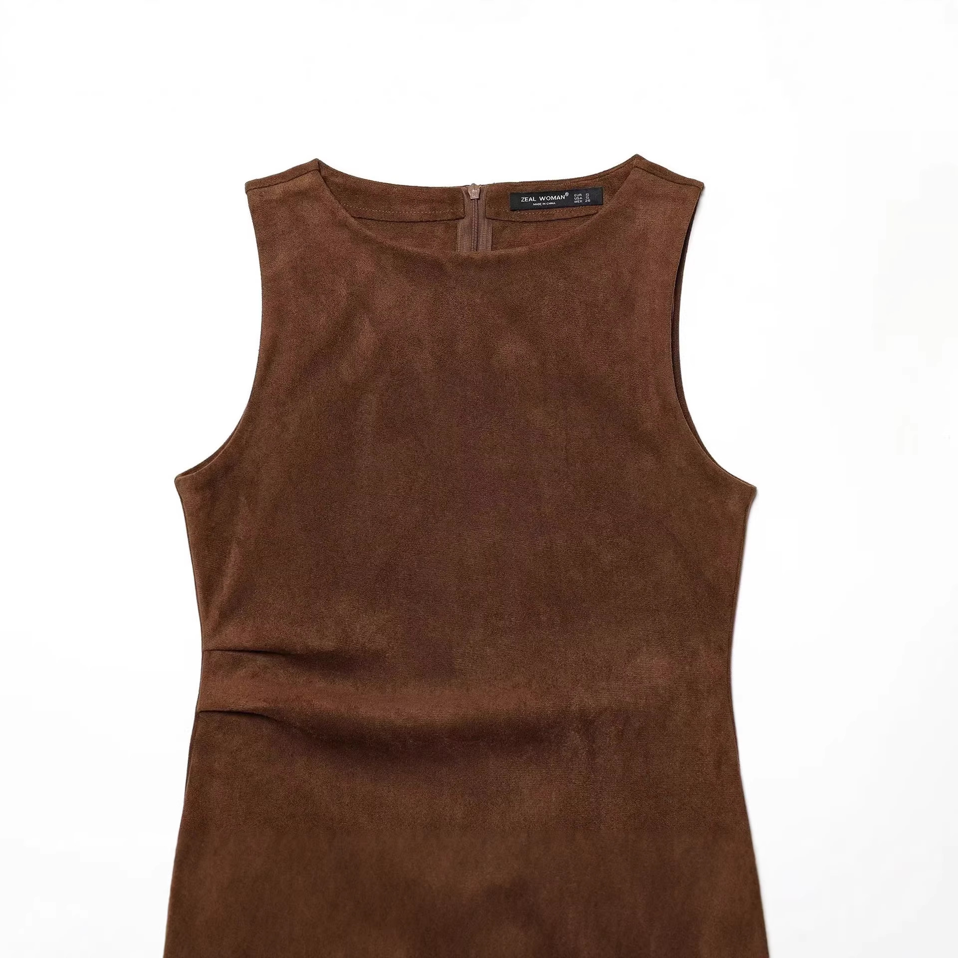 Women's Off-Shoulder Suede-Feel Short Dress