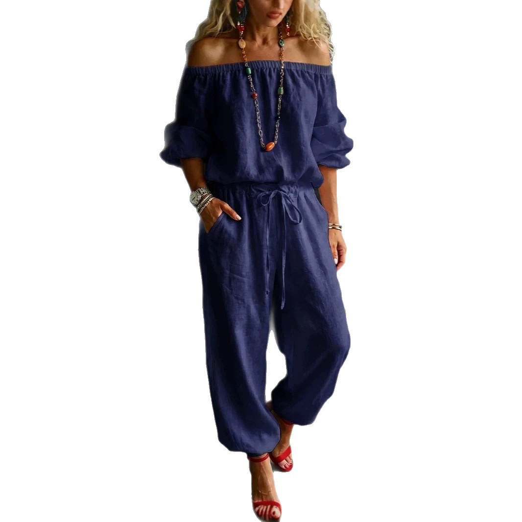 Off-Shoulder Top and Drawstring Jogger Set