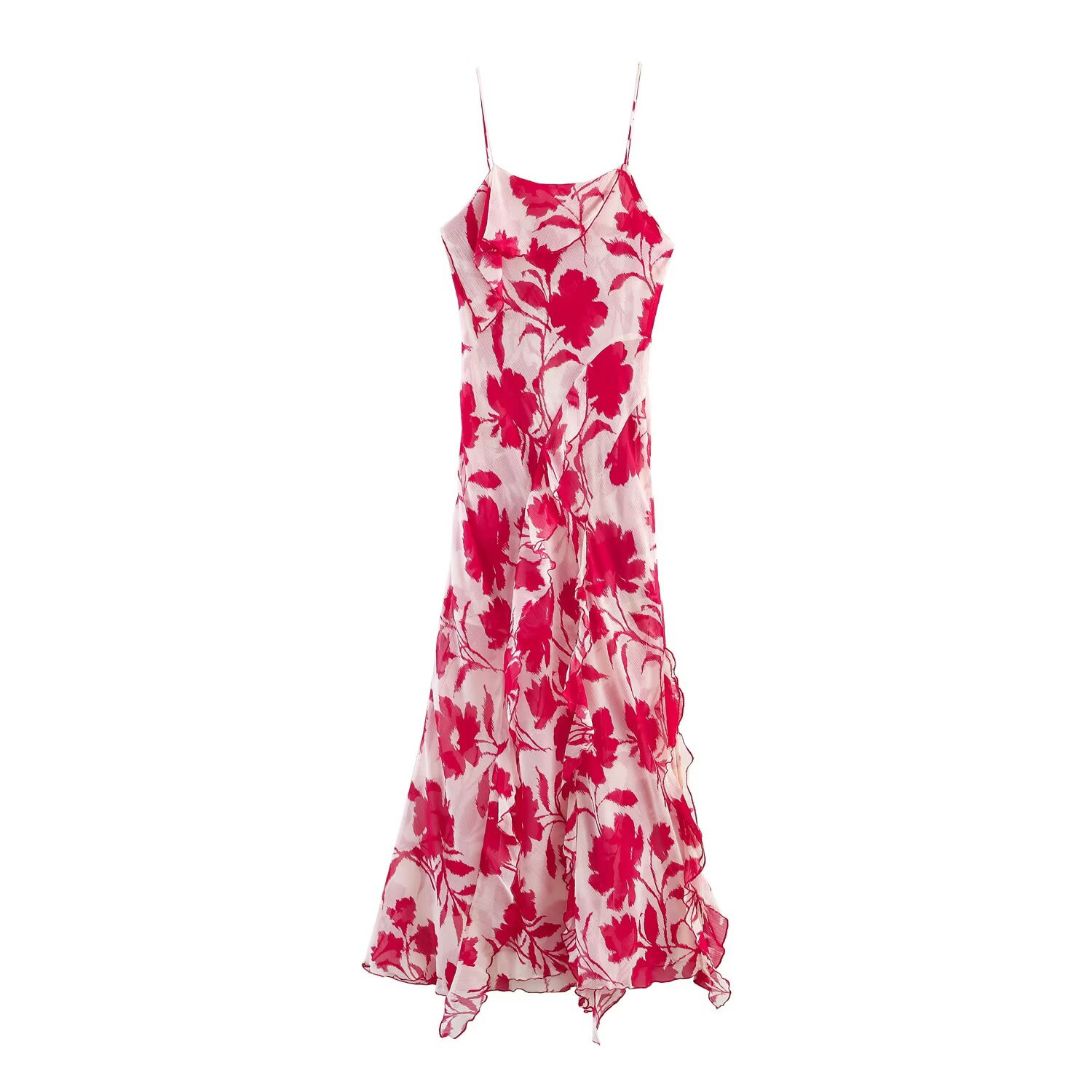 Floral Print Bodycon Midi Dress Sleeveless