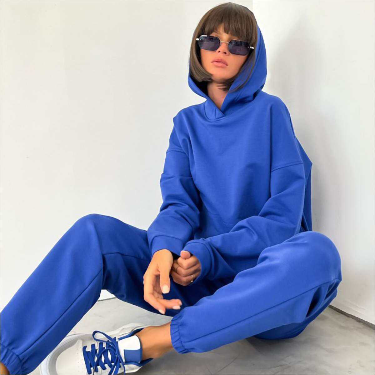 Women's Hooded Sweatshirt and Pants Set Casual Sporty Two-Piece
