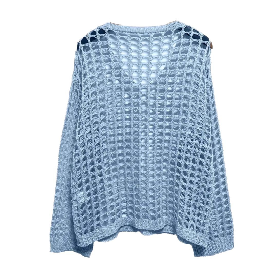 Women's Sexy Open Knit Sun Protection Cardigan Beach Cover-Up