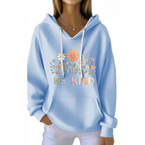 Women's Floral Print Casual Hoodie