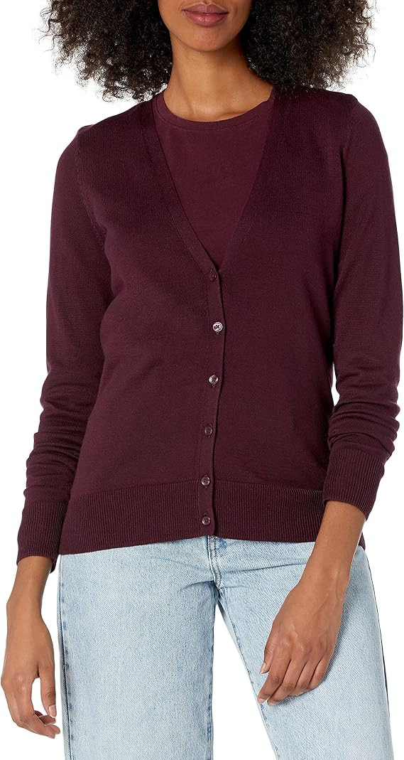 Women's Knit Single-Breasted Long-Sleeve Cardigan Sweater