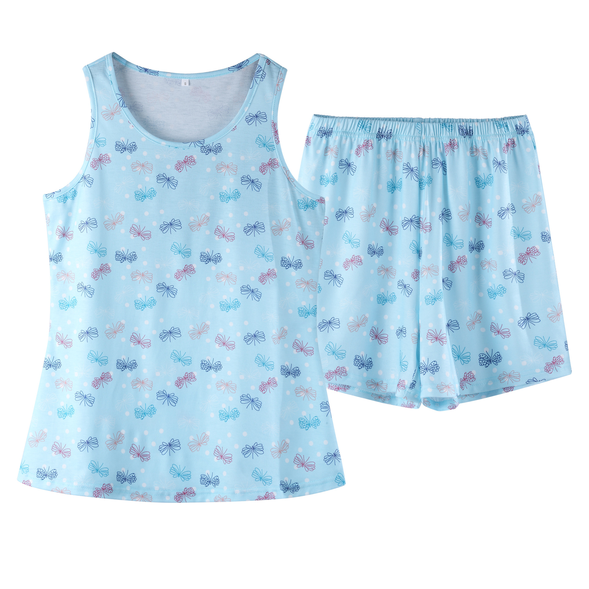 Women's Printed Tank Top and Shorts Lounge Set