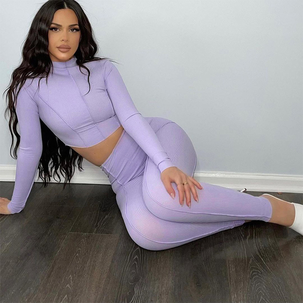 Women's High-Waist Slim Fit Reversible Design Casual Sports Set