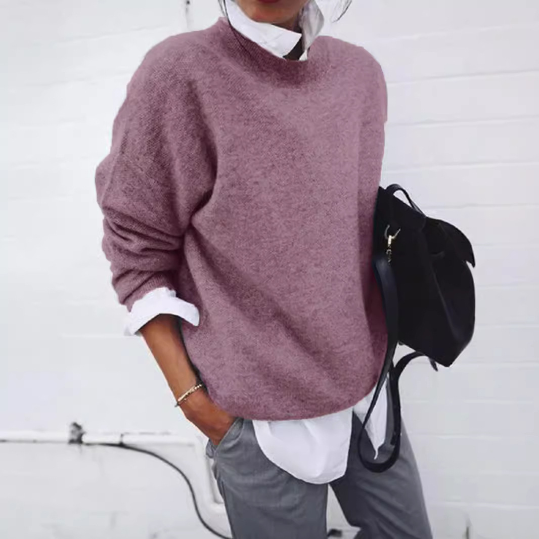 Women's Knit Long-Sleeve Pullover Hoodie