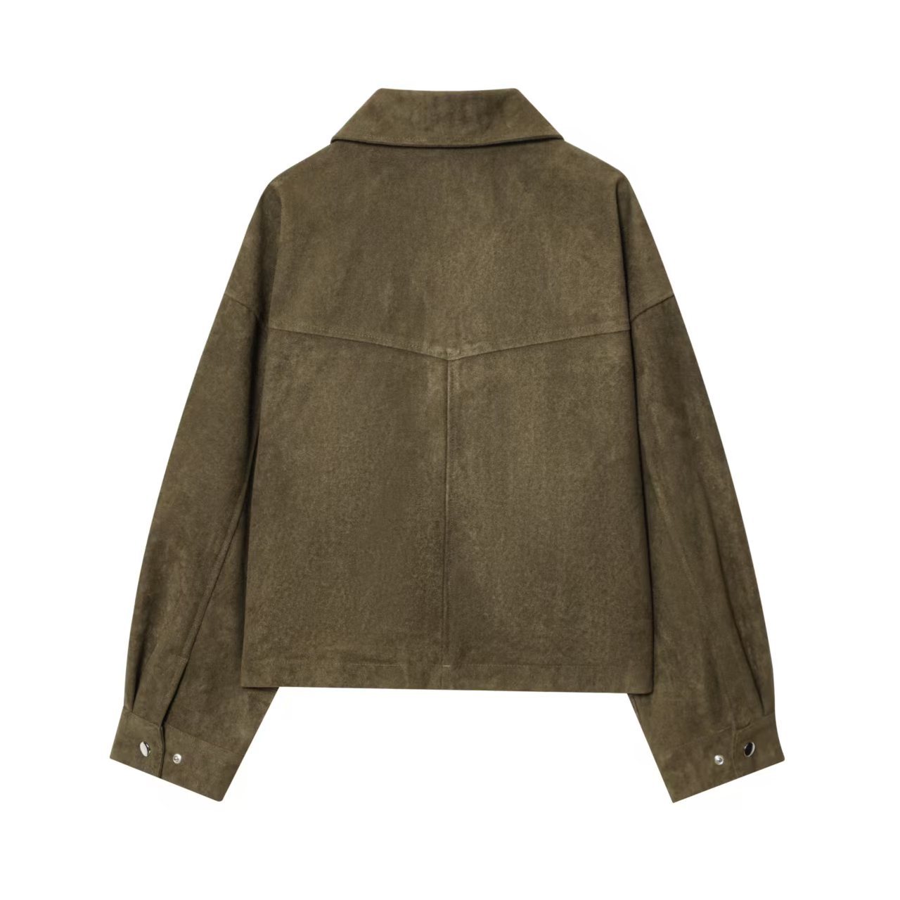 Faux Leather Bomber Jacket for Women