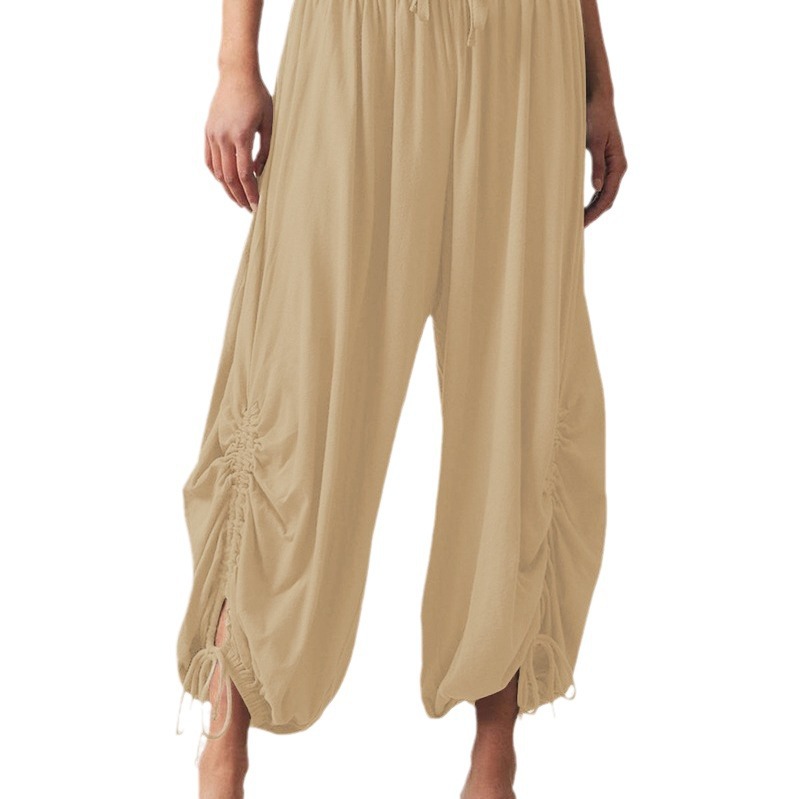 Drawstring Lantern Pants for Women Casual Slimming Long Pants