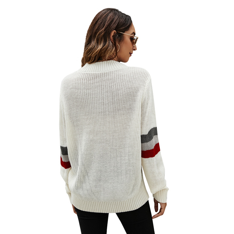 Women's Loose Crewneck Long-Sleeve Knit Sweater