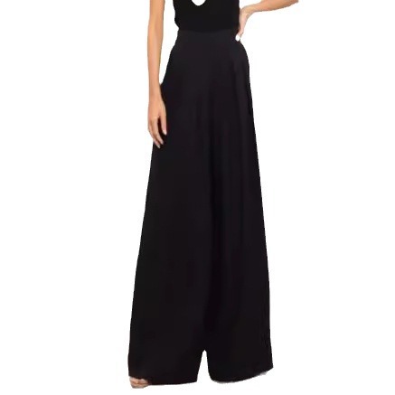 Women's Wide-Leg Pants with Elastic Waist, Loose Comfortable Casual Trousers