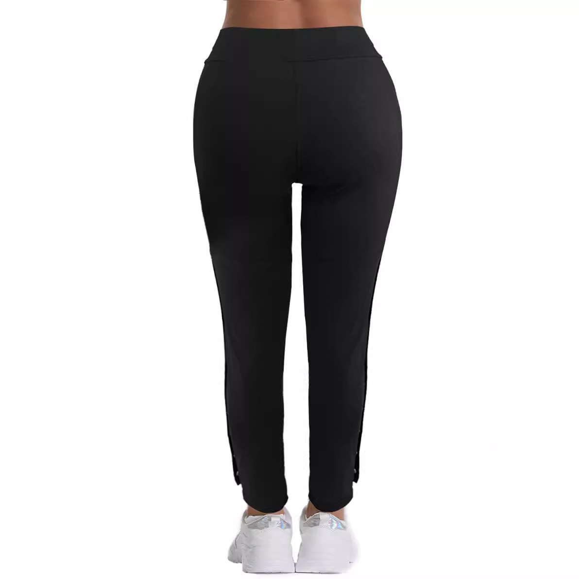 Solid Color High-Waist Tummy Control Butt-Lifting Skinny Pants