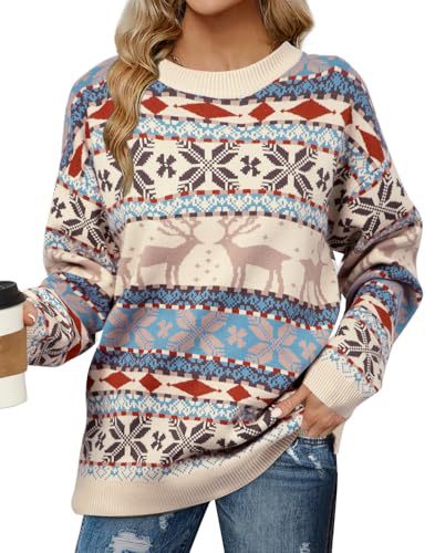 Women's Snowman Reindeer Letter Forest Print Sweatshirt