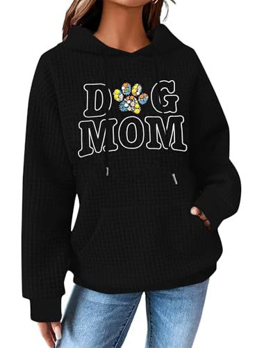 Women's Dog Mom Heart Paw Print Sweatshirt