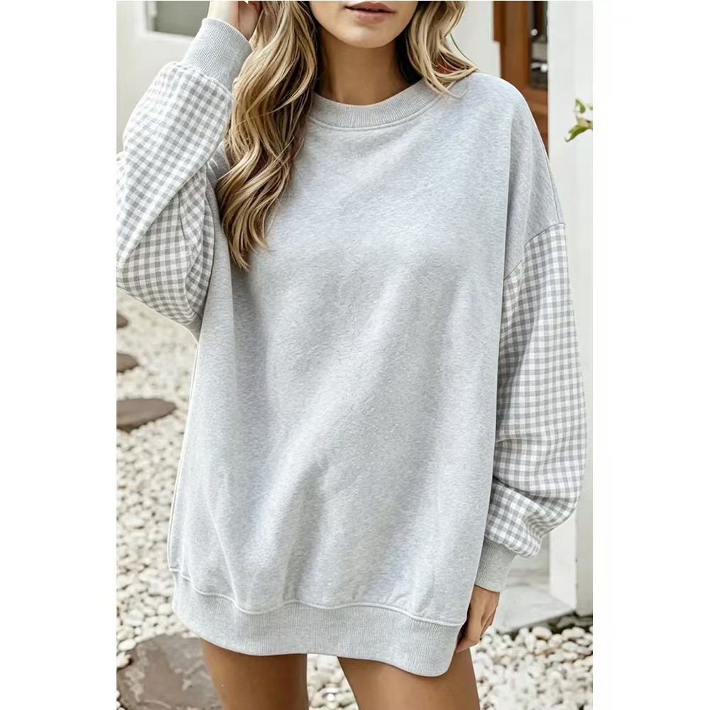 Retro Color-Block Women's Raglan Sleeve Mid-Length Sweatshirt
