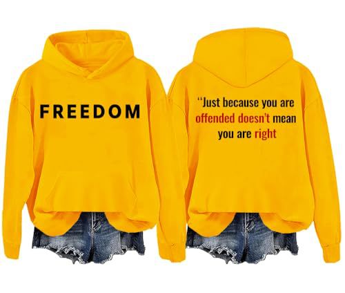 Freedom Patriotic Print Hoodie for Women